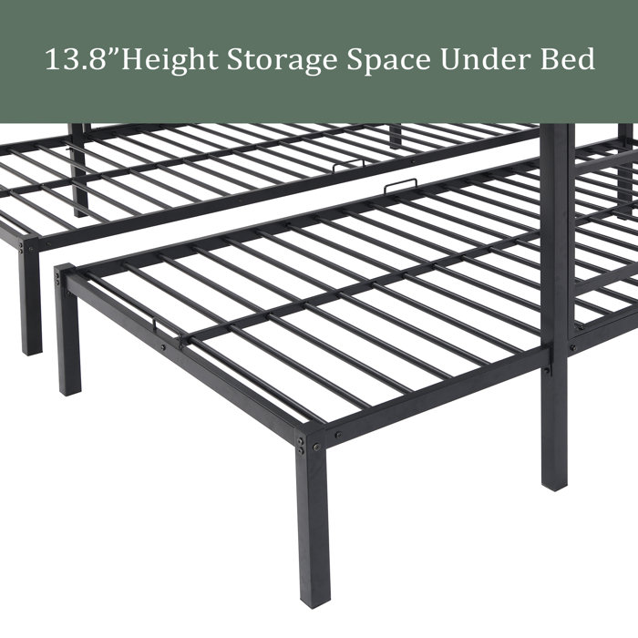 Isabelle & Max™ Adaidh Twin Over Twin Over Full Triple / Quad Bunk Bed with Shelves by Isabelle